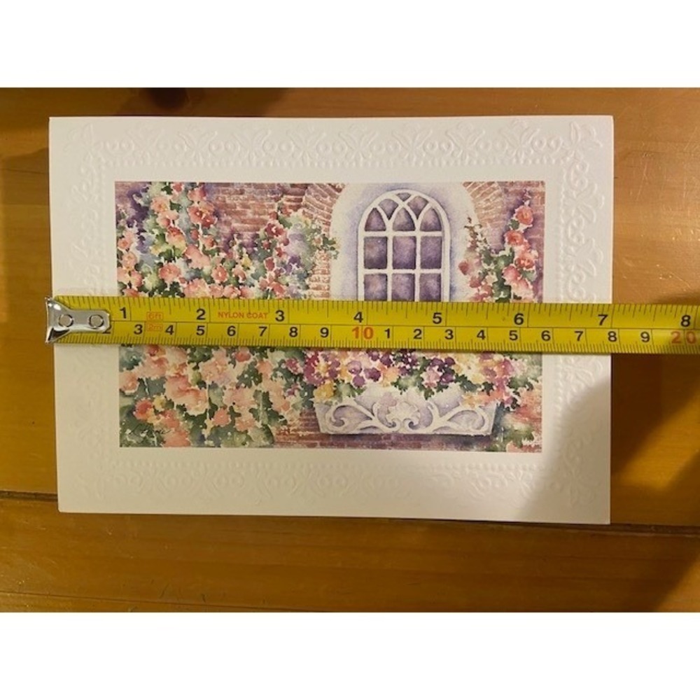 L Gorsic Watercolor Note Cards Set of 25 Garden Designs Embossed Border Blank - Picture 13 of 16